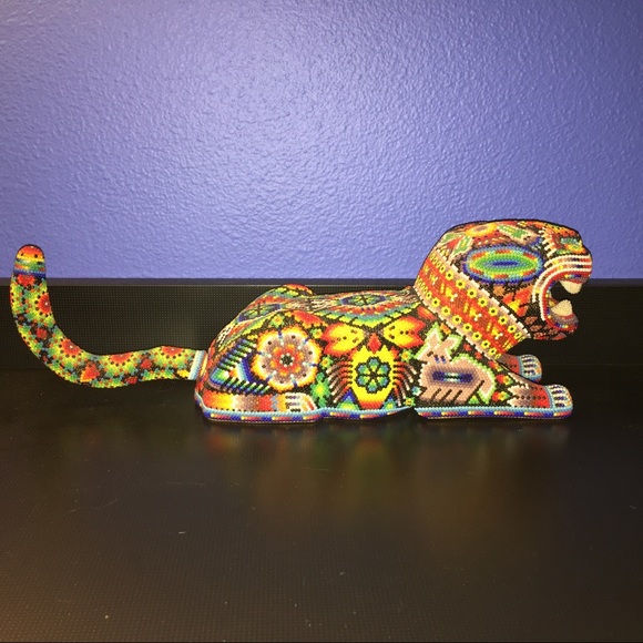 HUICHOL native art Jalisco Mexico signed sculpture - Picture 6 of 14
